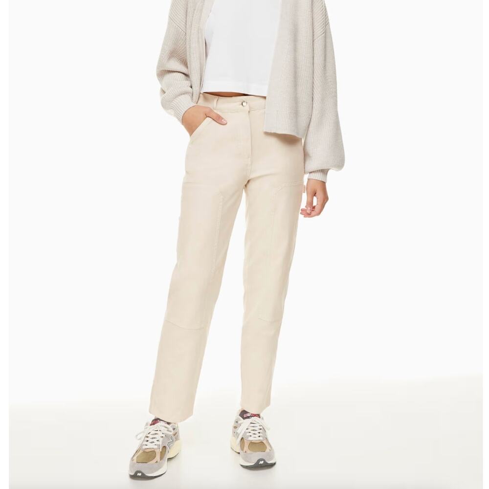 WILFRED FREE x ARITZIA Brennan Pant High Rise Utility Gold Birch {LL17}